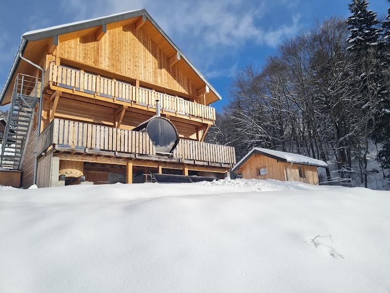 chalet en hiver
