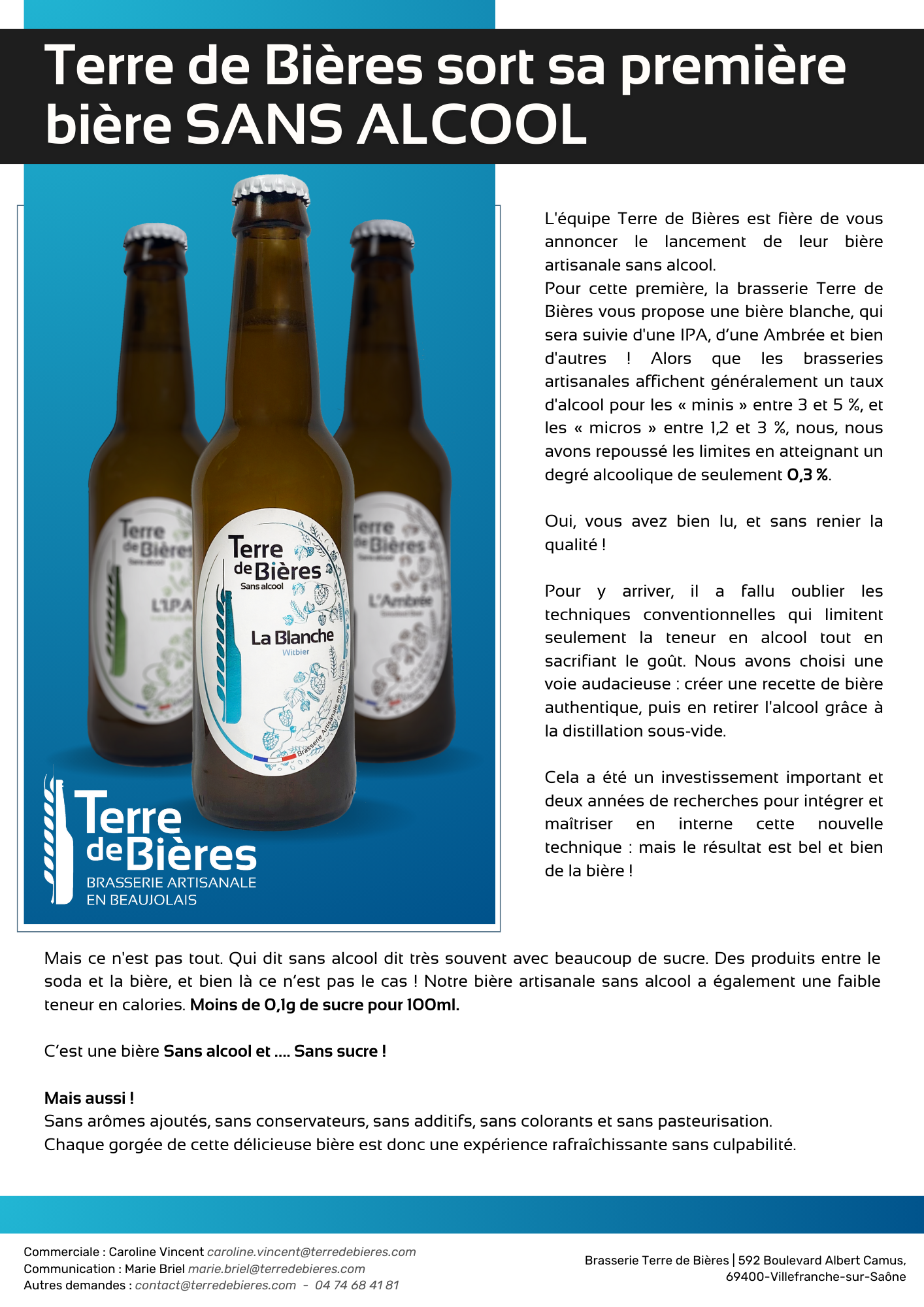 Communiqué Terre de Bières