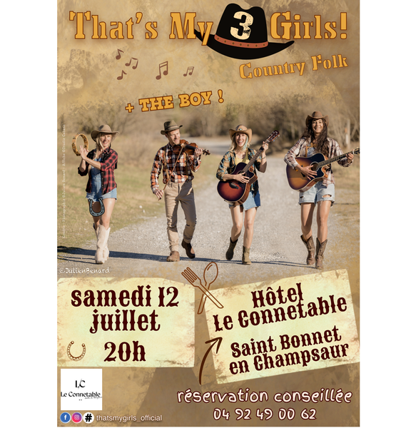 Concert - That's My Girl - Hôtel Restaurant le Connétable - © Concert - That's My Girl - Hôtel Restaurant le Connétable Concert - That's My Girl - Hôtel Restaurant le Connétable - © Concert - That's My Girl - Hôtel Restaurant le Connétable