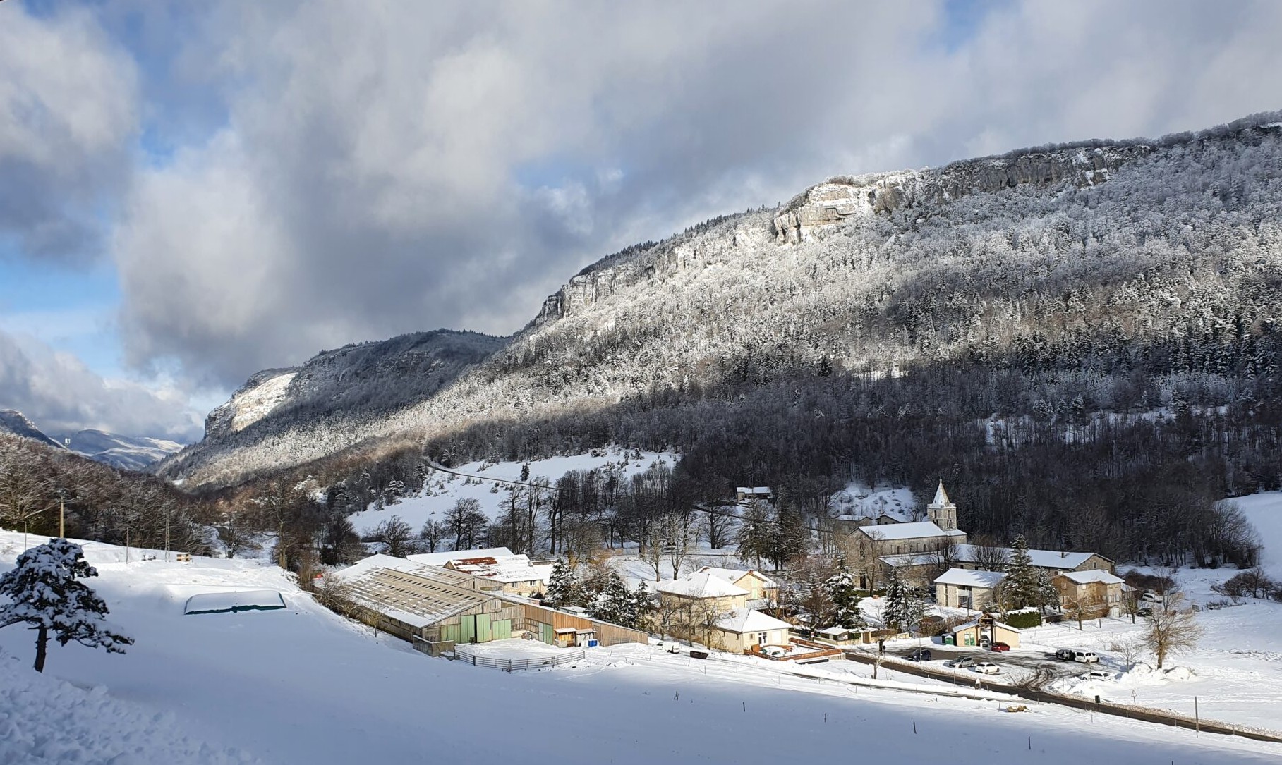 Léoncel sous la neige