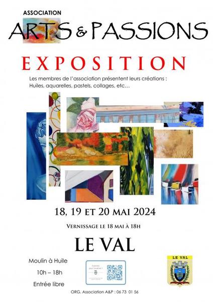 Exposition : Huiles, aquarelles, pastels et collages
