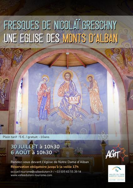 Fresques de Nicolaï Greschny, une église des monts d’Alban