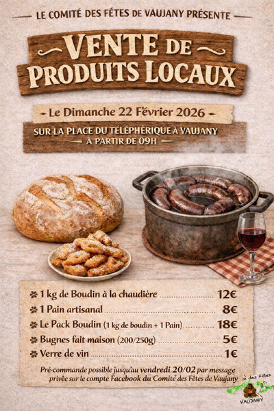 Vente de produits locaux par le Comité des Fêtes