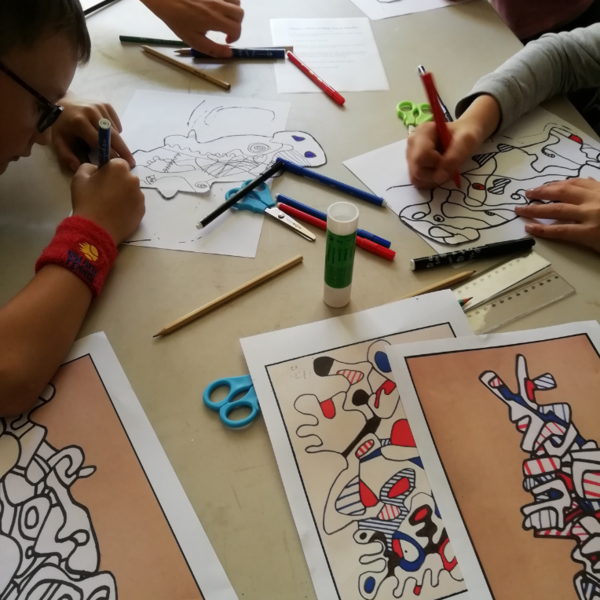 Atelier à la manière de Dubuffet