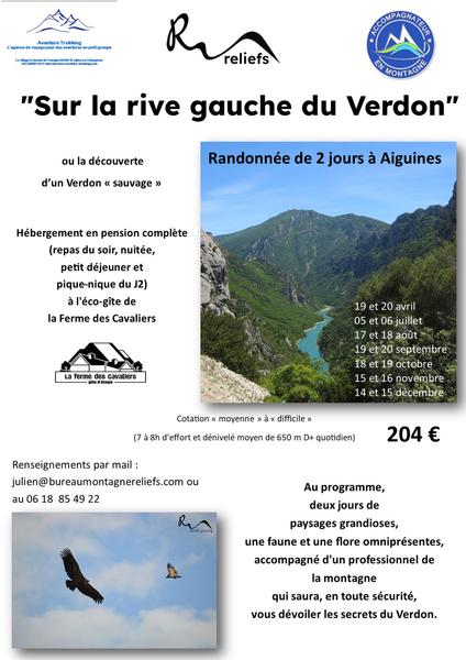 Sur la rive gauche du Verdon