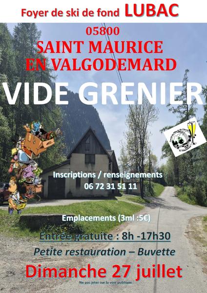Vide grenier_Saint-Maurice-en-Valgodemard - © Comité des fêtes Saint-Maurice-en-Valgodemar Vide grenier_Saint-Maurice-en-Valgodemard - © Comité des fêtes Saint-Maurice-en-Valgodemar