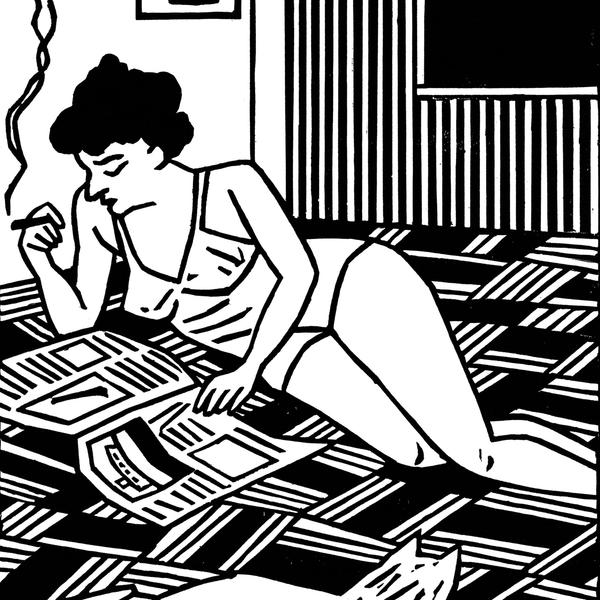 Das Glück des Lesens - Katze 