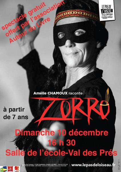 - © Autour du Livre Affiche spectacle Zorro - © Autour du Livre
