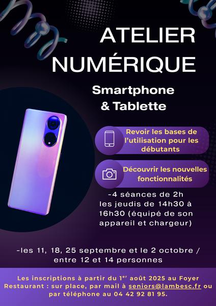 Atelier numérique "Tablette et Smartphone"
