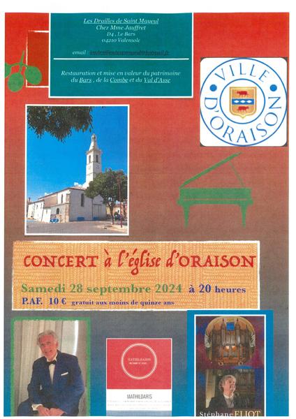 Concert Le 28 sept 2024