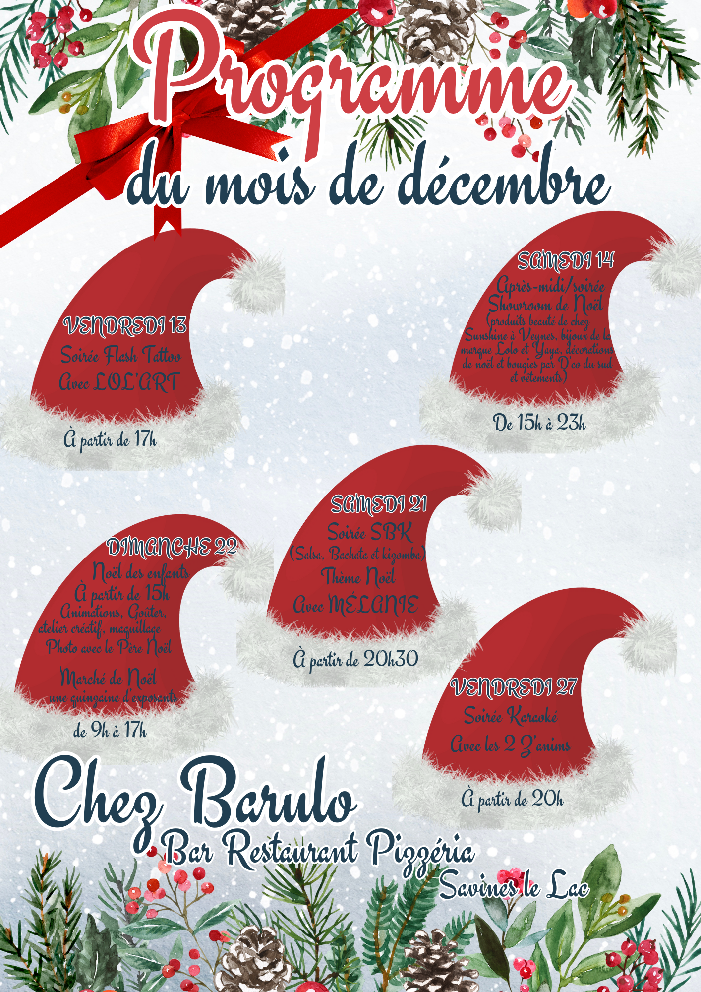 Noël Chez Barulo Savines-le-Lac