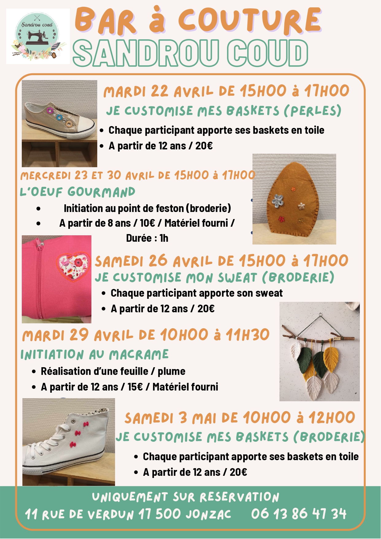 Arts du fil chez Sandrou coud