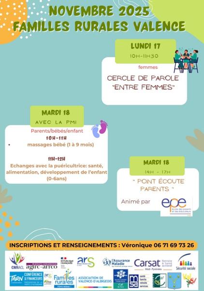 Cercle de paroles entre femmes - Familles Rurales