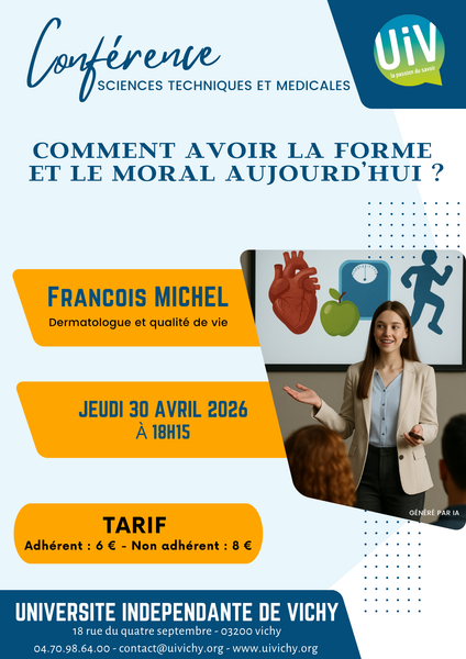 Conf&eacute;rence "Comment avoir la forme et le moral aujourd'hui ?"