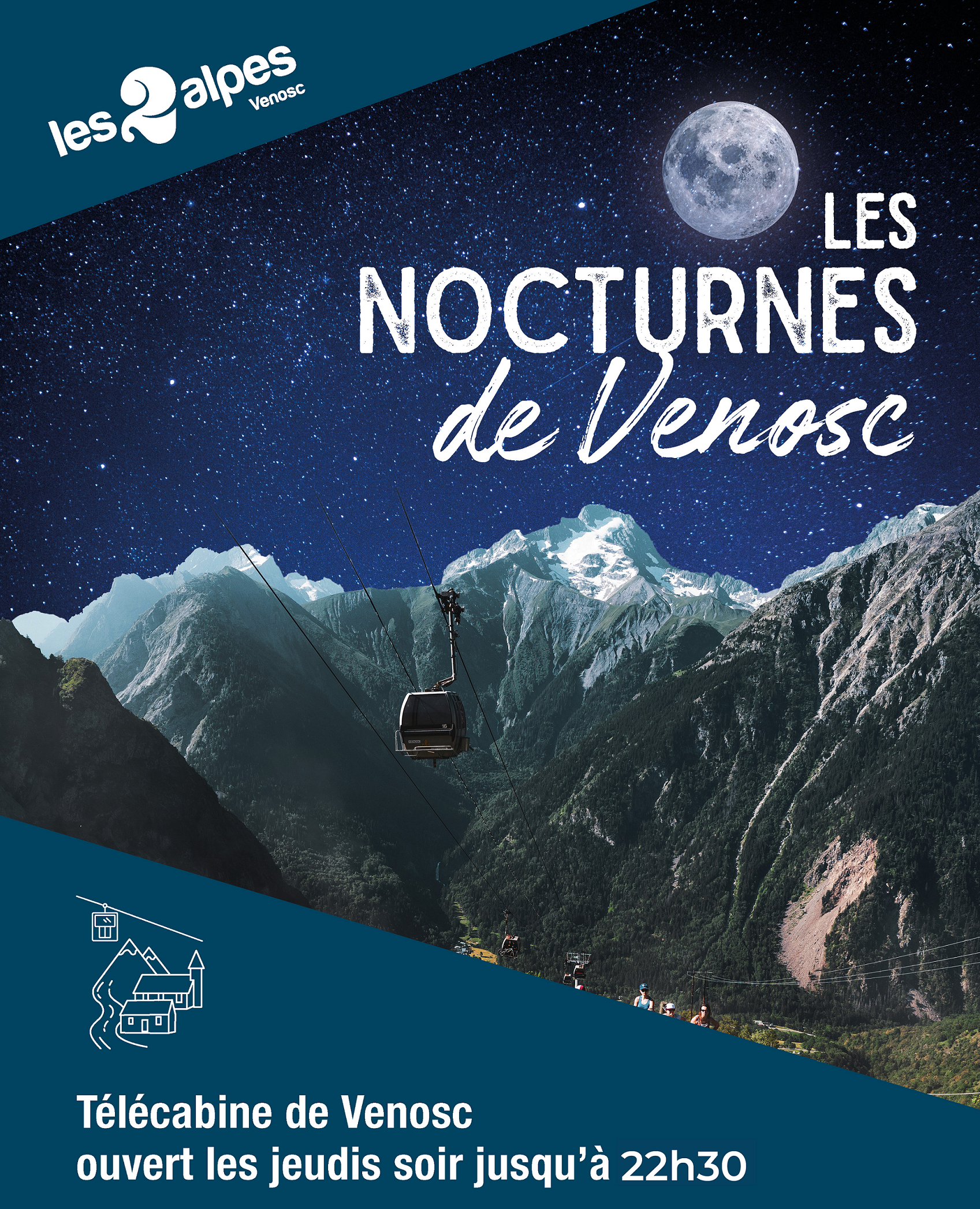 Ouverture nocturne de la télécabine de Venosc