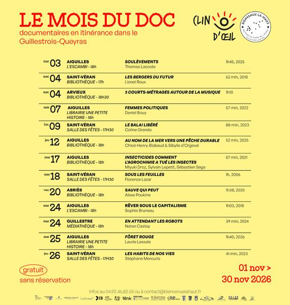 Clin d'œil - Le mois du documentaire