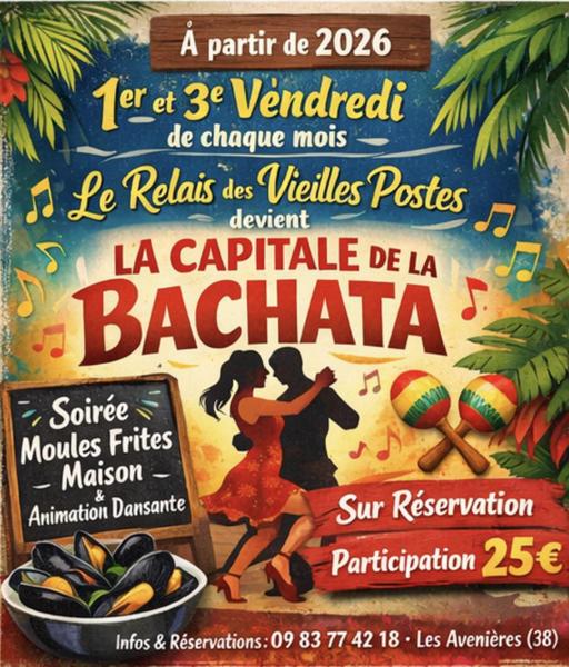 Soirée moules-frites et bachata au Relais des Vieilles Postes_Les Avenières Veyrins-Thuellin