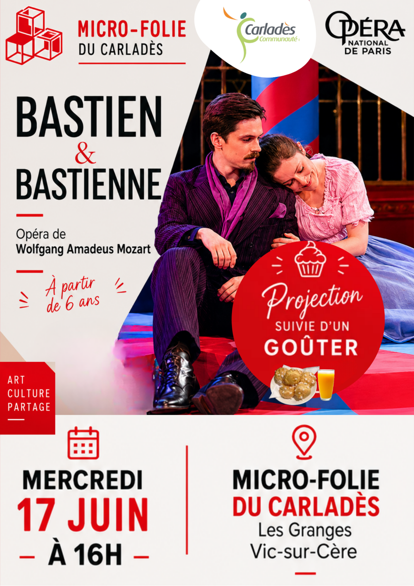 Proyección de «Bastien y Bastienne», una ópera para toda la familia