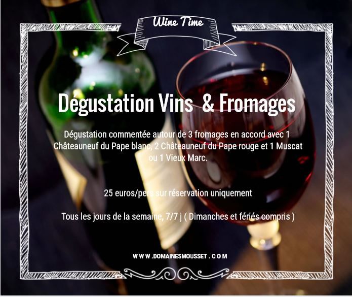 Dégustation Vins & Fromages aux Domaines Mousset