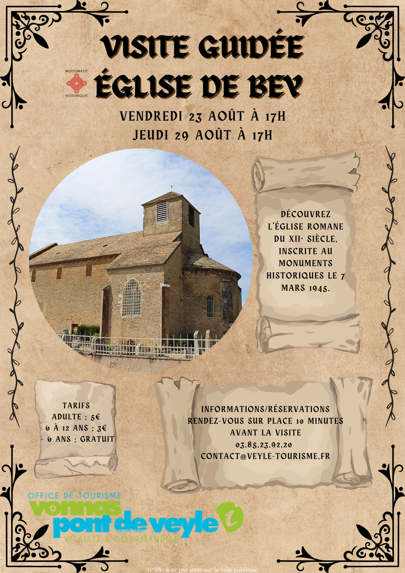 Visite église de Bey