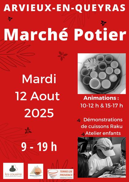 affiche - © association Terres d'en Haut Marché des Potiers_Arvieux - © association Terres d'en Haut