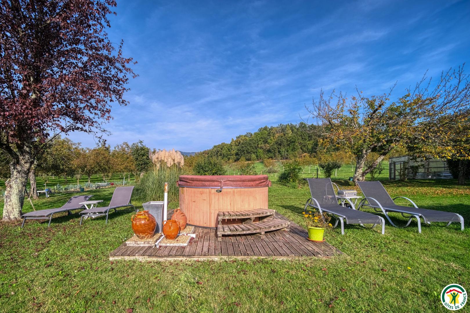 Spa extérieur ouvert selon la météo