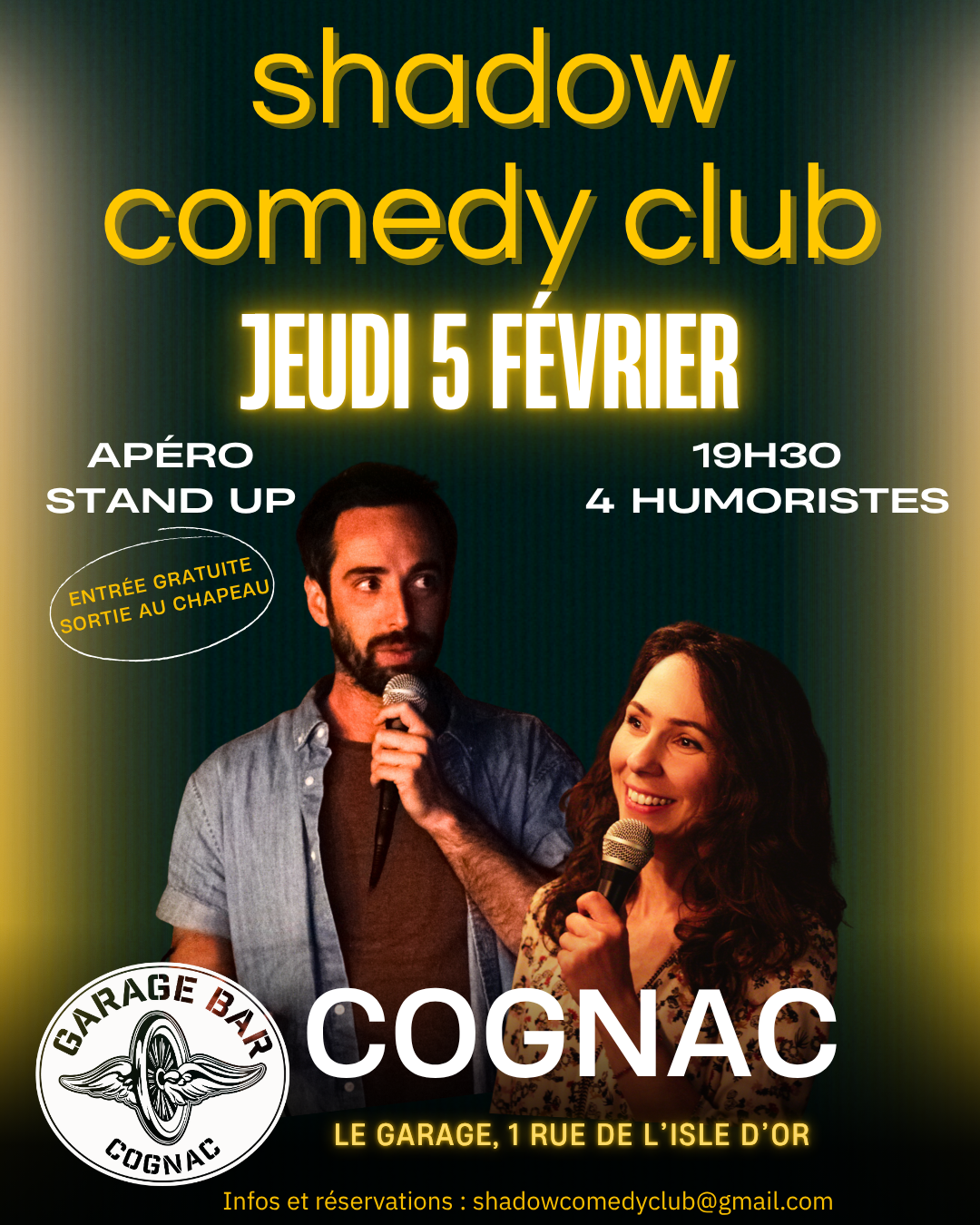 Soirée Stand up shadow comedy club