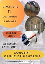 Concert orgue et hautbois à l'abbatiale de Saint-Chef-Balcons du Dauphiné