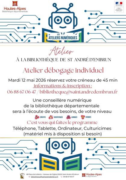 Atelier numérique 'Débogage individuel'