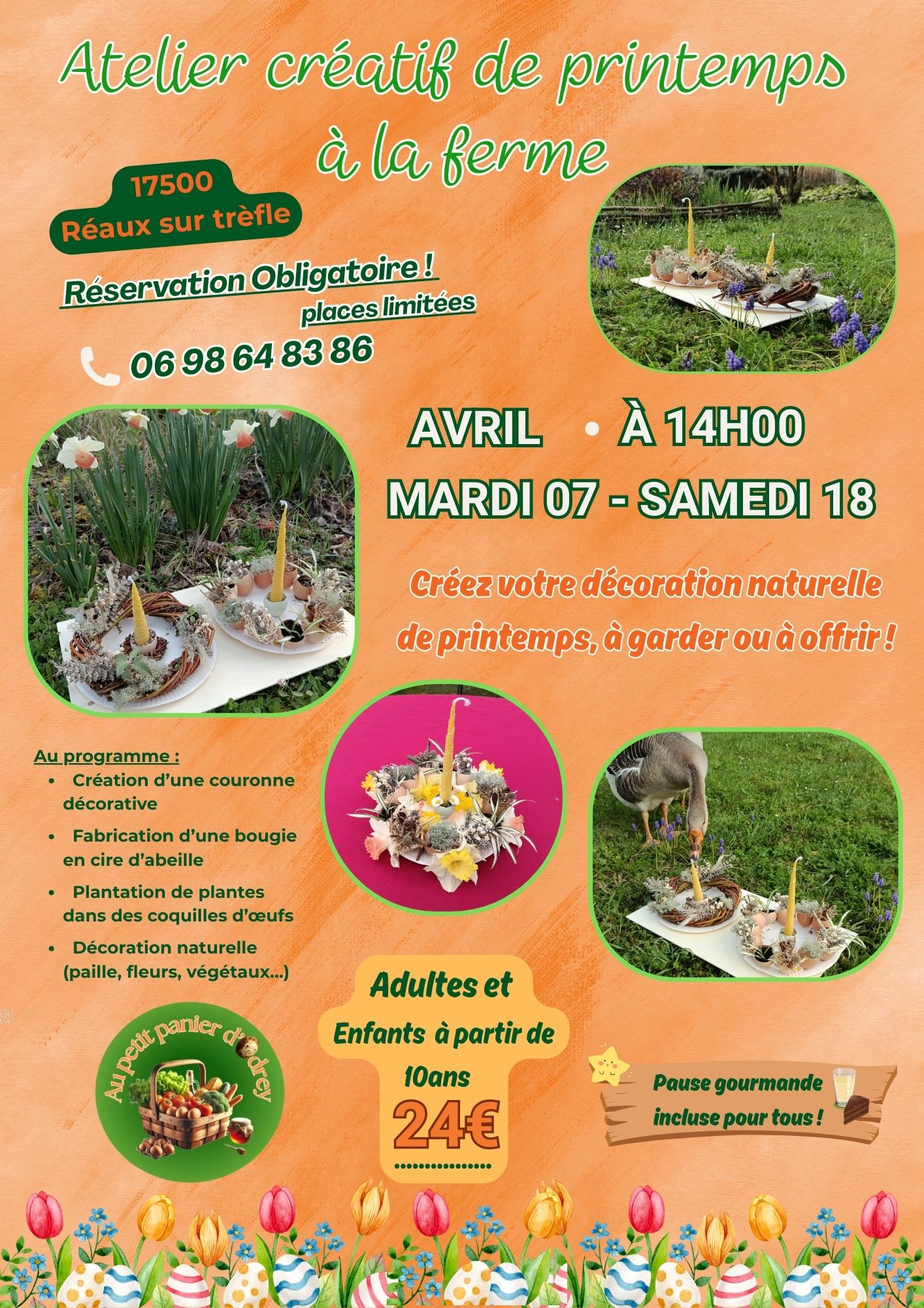 Atelier créatif de printemps à la ferme