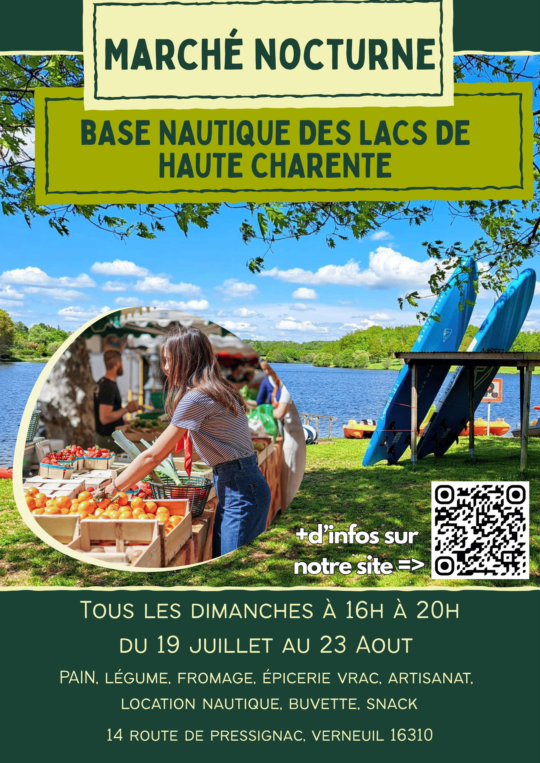 Marché au bord du lac
