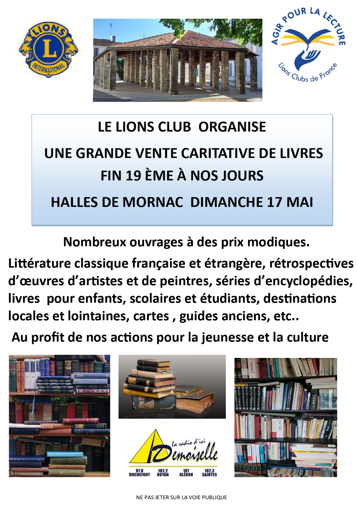 Grande vente caritative de livres