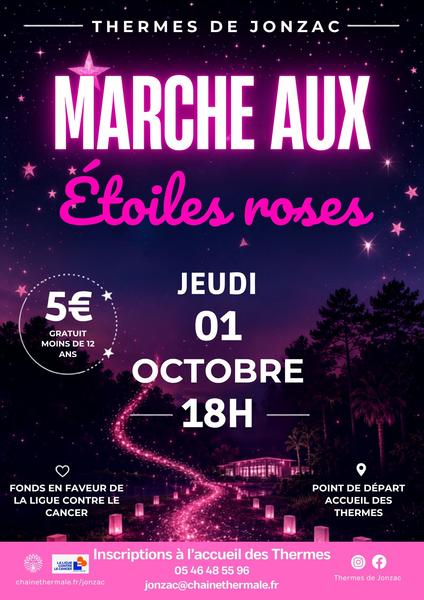 Marche aux étoiles roses - Thermes de Jonzac