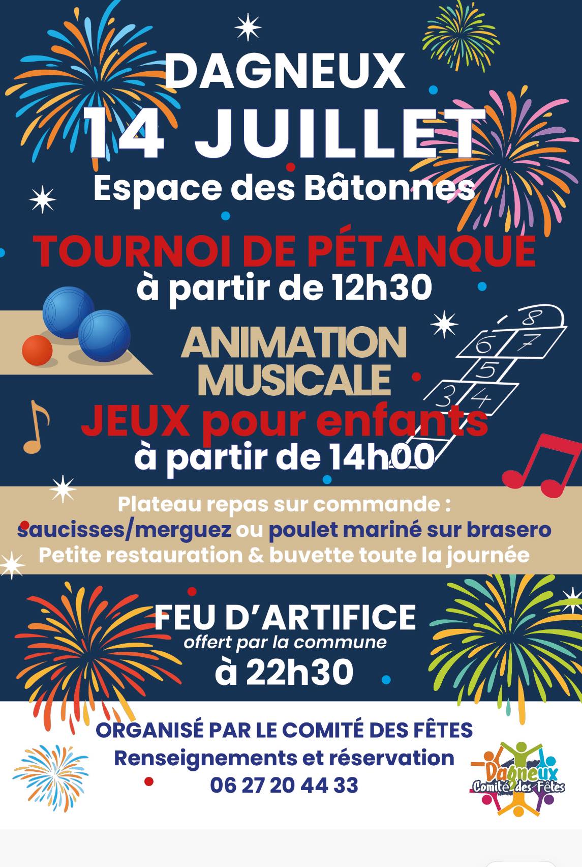Fête Nationale et feu d'artifice_Dagneux