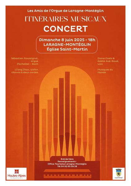 - © Les Amis de l'Orgue de Laragne Concert 'Itinéraires musicaux'_Laragne-Montéglin - © Les Amis de l'Orgue de Laragne