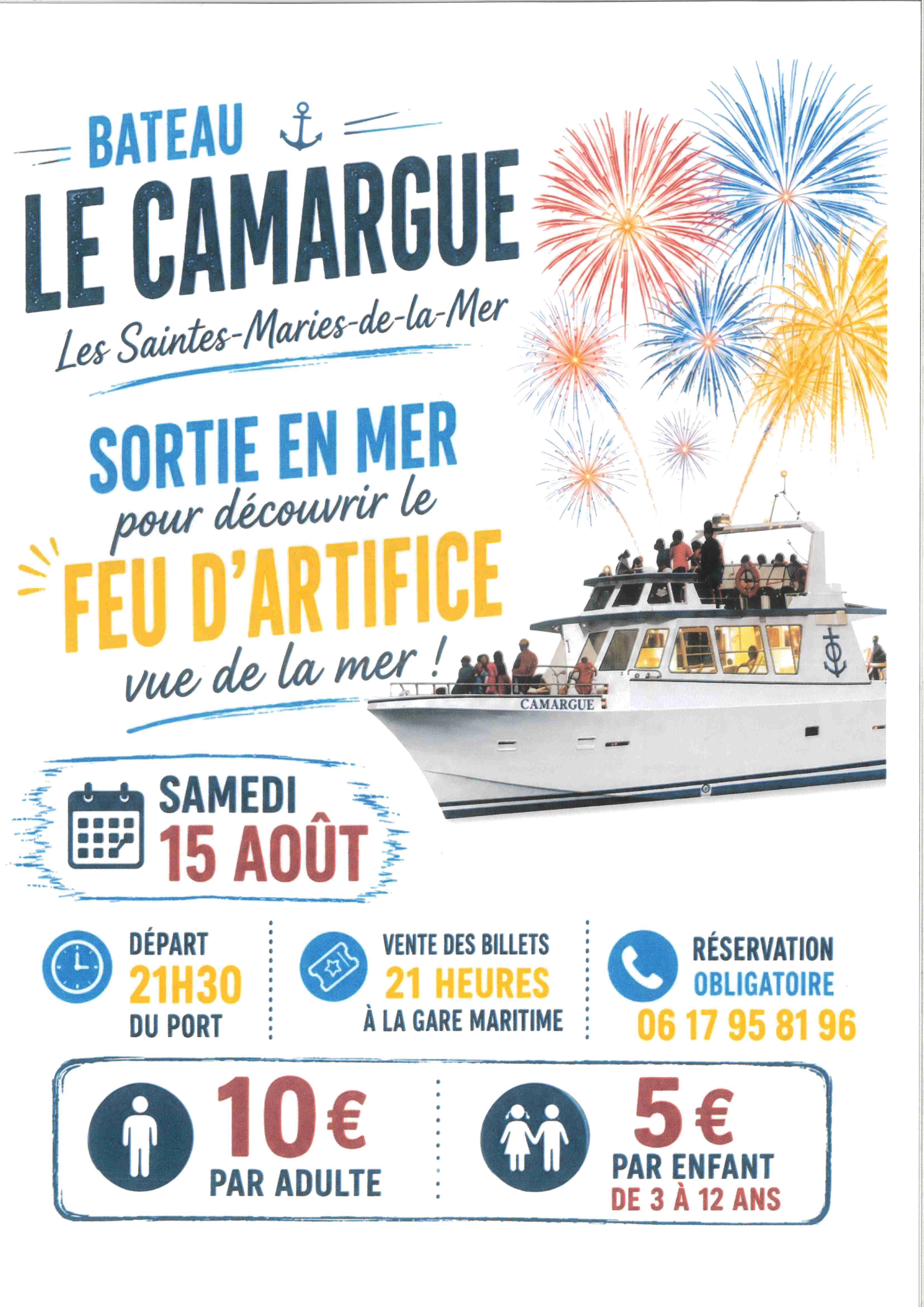 Sortie en mer pour découvrir le feu d&rsquo;artifice