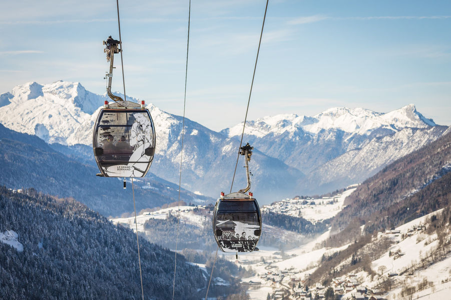 Remontées mécaniques du Grand-Bornand en hiver