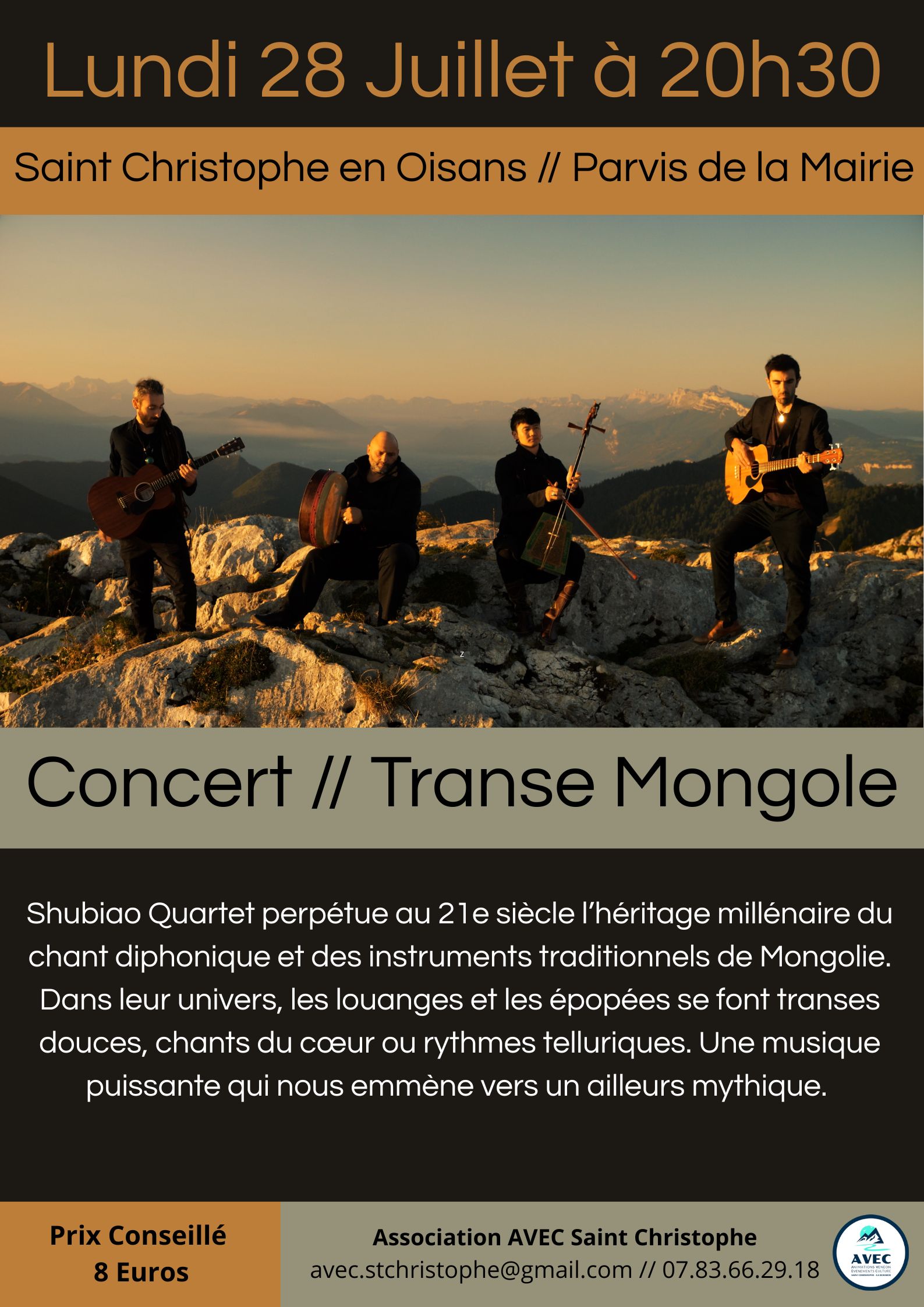 Concert Shubiao quartet_Saint-Christophe-en-Oisans