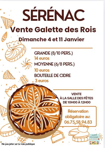 Vente Galette des Rois