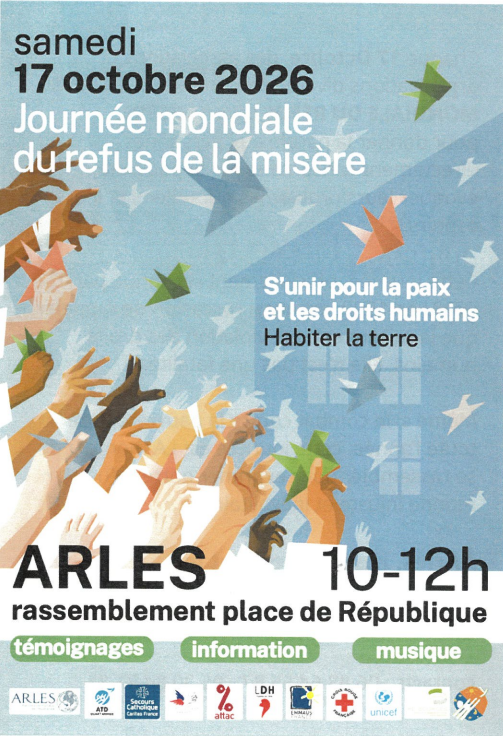 Journée mondiale du refus de la misère – Rassemblement à Arles
