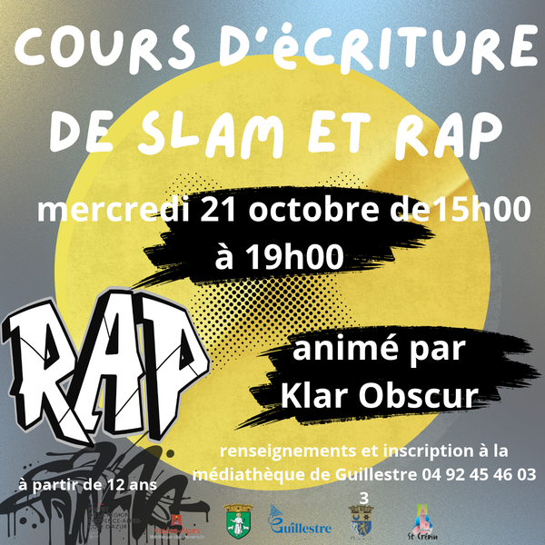 Cours d'écriture de Slam et Rap