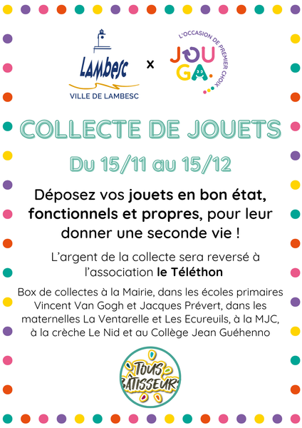 Téléthon - Grande collecte de jouets d’occasion