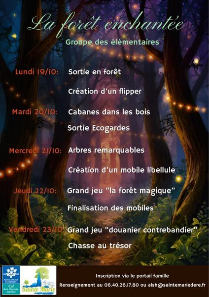 Animations au Centre de Loisirs - La forêt enchantée (élémentaires)