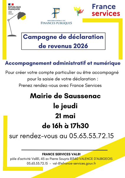 Permanence à Saussenac - France Services Val81