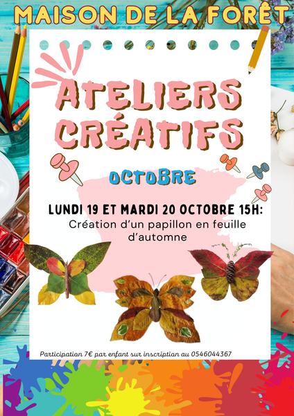 Atelier Création d'un papillon de feuilles