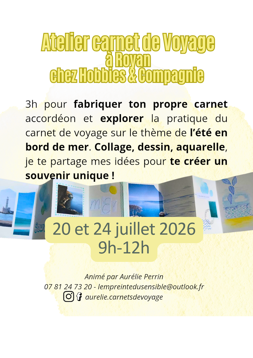 Atelier carnet de voyage accordéon