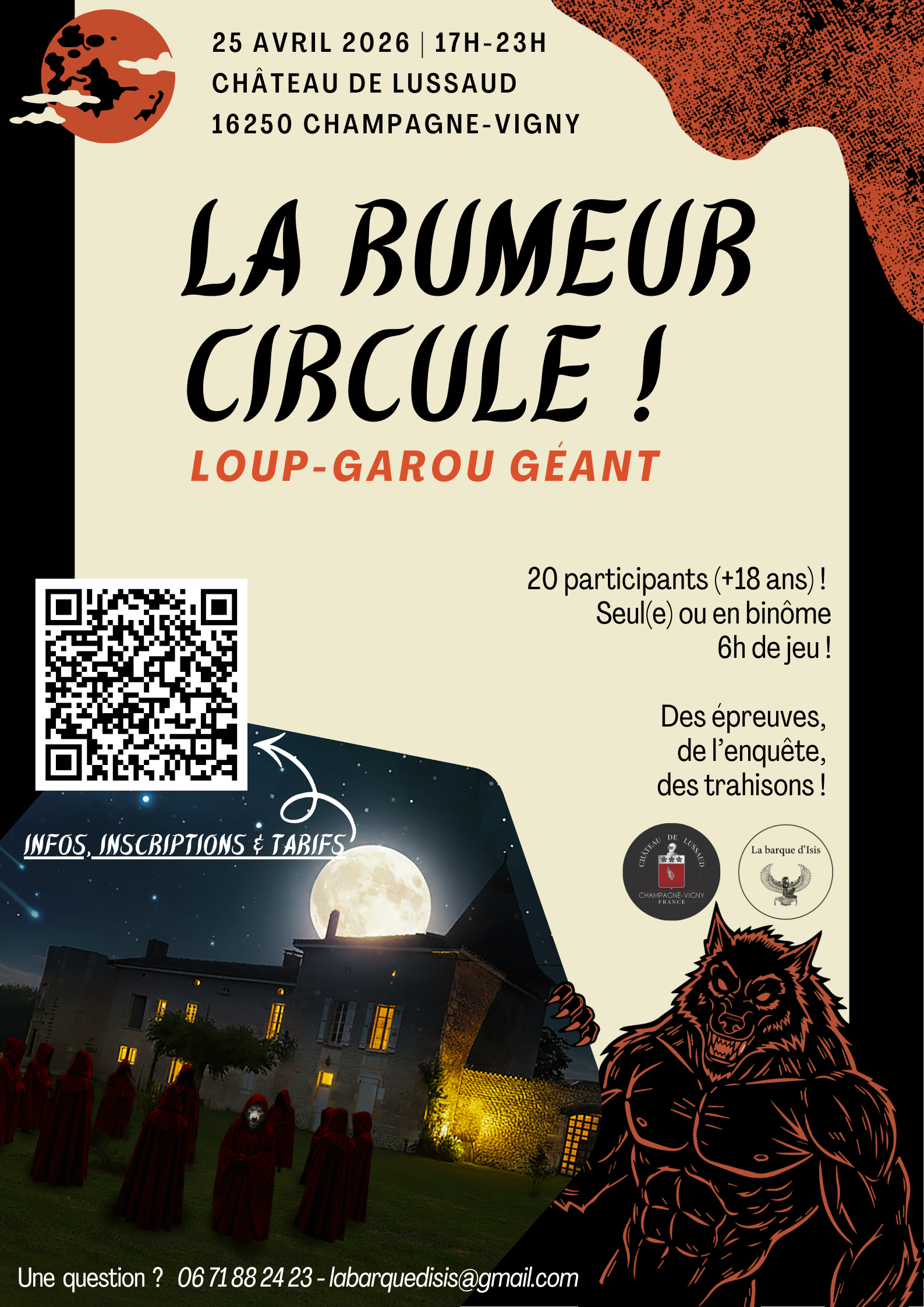 Jeu immersif au Château de Lussaud - La rumeur circule !