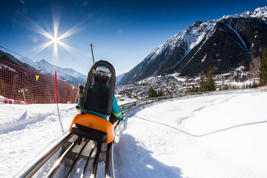 Sensations en Luge Alpine Coaster hiver
