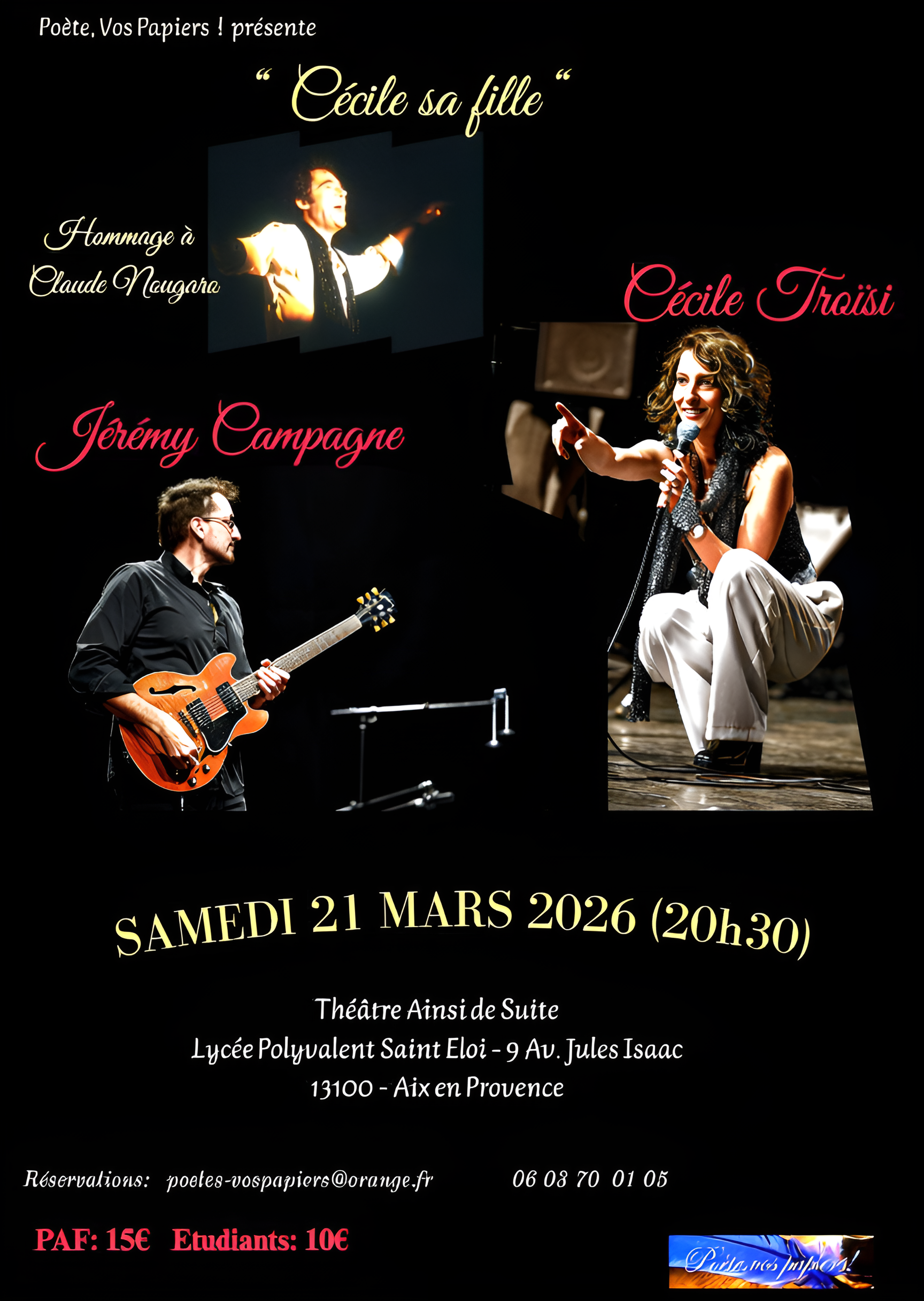 Concert : Cécile sa fille en hommage à Claude Nougaro