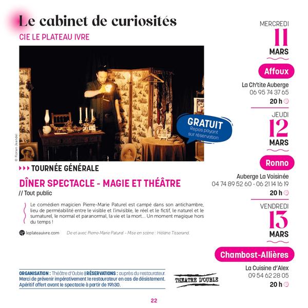 Le cabinet de curiosités - Dîner spectacle magie et théâtre - Affoux